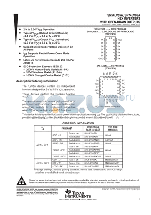 SN74LV05ADBRE4 datasheet - HEX INVERTERS WITH OPEN-DRAIN OUTPUTS