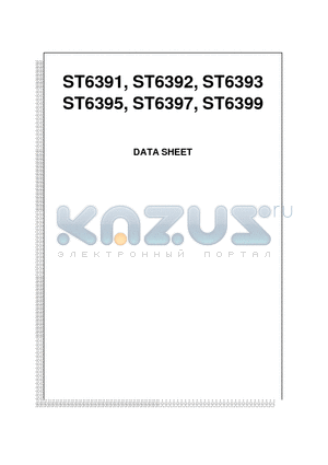 ST6391 datasheet - 8-BIT HCMOS MCUs FOR TV FREQUENCY SYNTHESIS WITH OSD