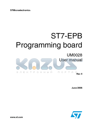 ST7-EPB datasheet - Programming board