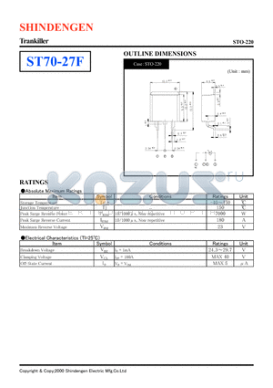 ST70-27F datasheet - Trankiller