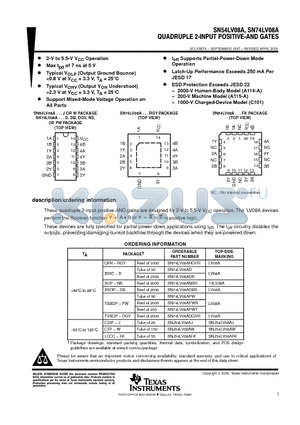 SN74LV08ADBRG4 datasheet - QUADRUPLE2-INPUT POSITIVE-AND GATES