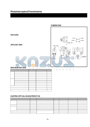 SG-255 datasheet - Photointerrupters(Transmissive)