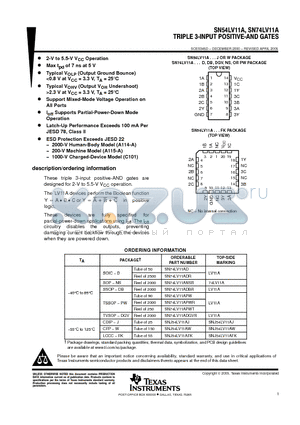 SN74LV11ADGVR datasheet - TRIPLE 3-INPUT POSITIVE-AND GATES