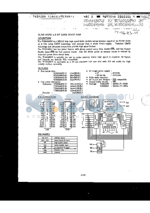 TC55328P-25 datasheet - 32,768 WORD X 8 BIT CMOS STATIC RAM