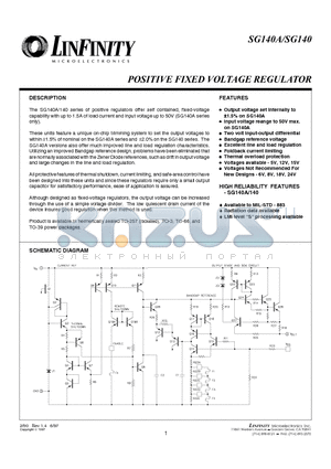SG140-35K/883B datasheet - positve fixed voltage regulator