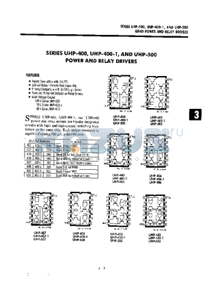 UHP-403 datasheet - QUAD POWER AND RELAY DRIVERS