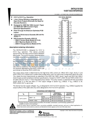 SN74LV161284DL datasheet - 19-BIT BUS INTERFACE