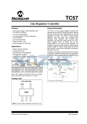 TC57 datasheet - Line Regulator Controller
