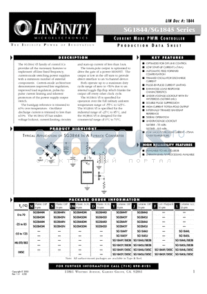 SG1845Y datasheet - CURRENT MODE PWM CONTROLLER