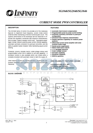 SG1846J datasheet - CURRENT MODE PWM CONTROLLER