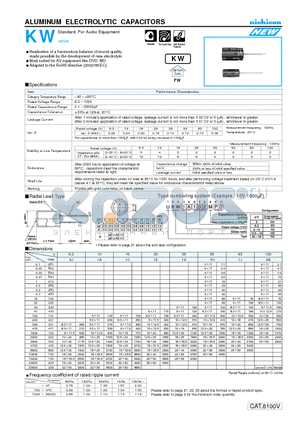 UKW1A471MRD datasheet - ALUMINUM ELECTROLYTIC CAPACITORS