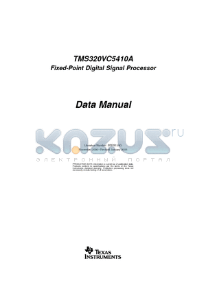 TMS320VC5410A datasheet - Fixed-Point Digital Signal Processor