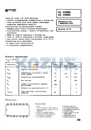 UL1244 datasheet - WZMACNIACZ