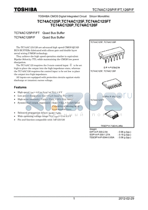 TC74AC125F_12 datasheet - Quad Bus Buffer