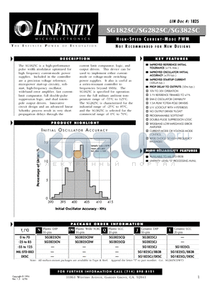 SG3825CJ datasheet - HIGH - SPEED CURRENT - MODE PWM