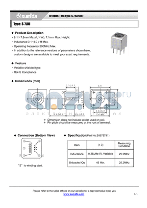 S-7LDJ datasheet - RF COILS