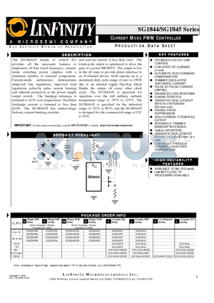 SG3845J datasheet - CURRENT MODE PWM CONTROLLER