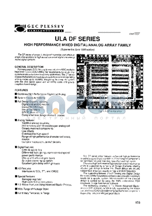 ULA30DF datasheet - HIGH PERFORMANCE MIXED DIGITAL/ANALOG ARRAY FAMILY