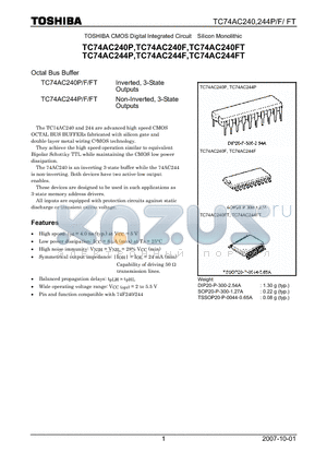 TC74AC240F datasheet - CMOS Digital Integrated Circuit Silicon Monolithic
