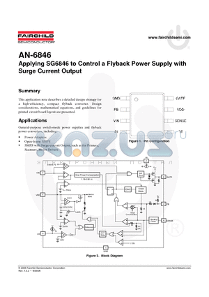 SG6846 datasheet - Control a Flyback Power Supply with Surge Current Output