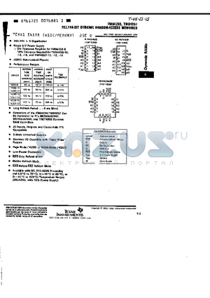 TMS4256-10NE datasheet - 262,144-BIT DYNAMIC RANDOM-ACCESS MEMORIES