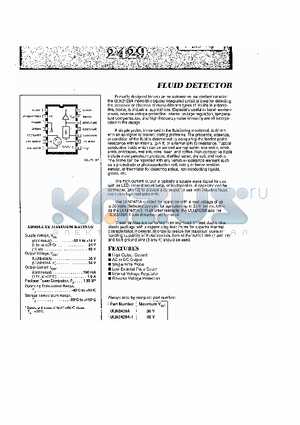 ULN2429A-1 datasheet - FLUID DETECTOR