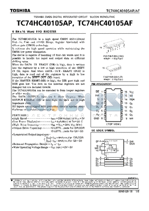 TC74HC40105AF datasheet - CMOS DIGITAL INTEGRATED CIRCUIT