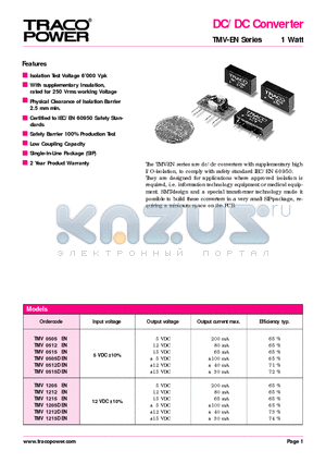 TMV1205DEN datasheet - DC/DC Converter