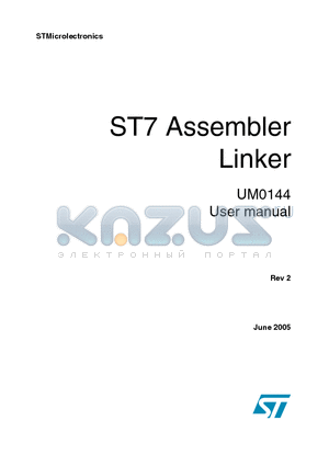 UM0144 datasheet - ST7 Assembler Linker