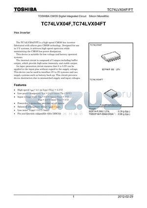 TC74LVX04F_12 datasheet - Hex Inverter