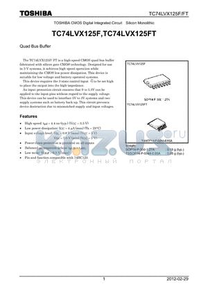 TC74LVX125FT_12 datasheet - Quad Bus Buffer