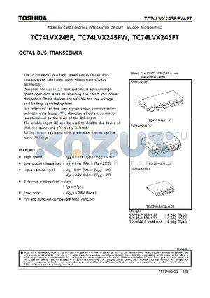 TC74LVX245FT datasheet - OCTAL BUS TRANSCEIVER