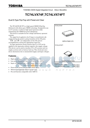 TC74LVX74FT_12 datasheet - Dual D-Type Flip-Flop with Preset and Clear