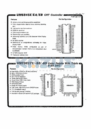 UM70C171-50 datasheet - CRT Controller