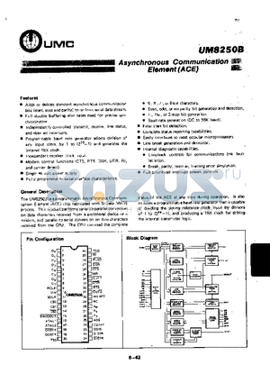UM8250B datasheet - Asynchronous Communication Element(ACE)