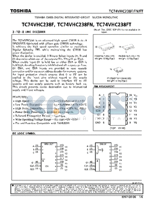 TC74VHC238FT datasheet - 3-TO-8 LINE DECODER