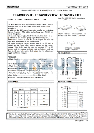TC74VHC257FW datasheet - OCTAL D-TUPE FLIP-FLOP WITH CLEAR