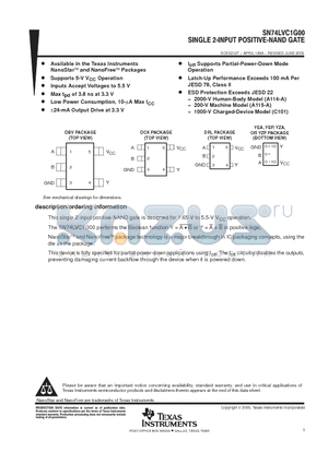 SN74LVC1G00DBVR datasheet - SINGLE 2-INPUT POSITIVE-NAND GATE