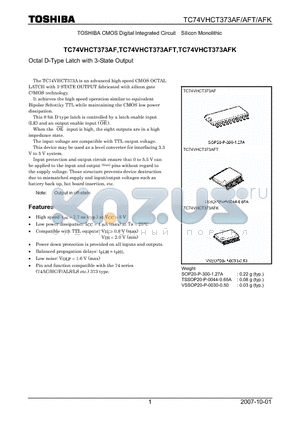 TC74VHCT373AF datasheet - Octal D-Type Latch with 3-State Output