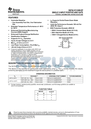 SN74LVC1G08IDCKREP datasheet - SINGLE 2-INPUT POSITIVE-AND GATE