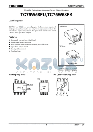 TC75W58FU_07 datasheet - Dual Comparator