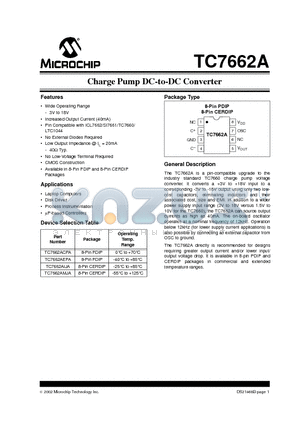 TC7662A_02 datasheet - Charge Pump DC-to-DC Converter
