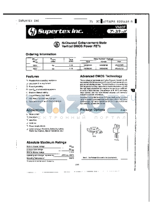 VN0360ND datasheet - N-Channel Enhancement-Mode Vertical DMOS Power FETs