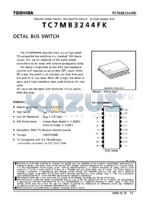 TC7MB3244FK datasheet - OCTAL BUS SWITCH