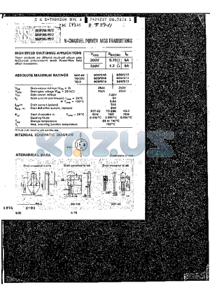 SGSP217 datasheet - N-CHANNEL POWER MOS TRANSISTORS