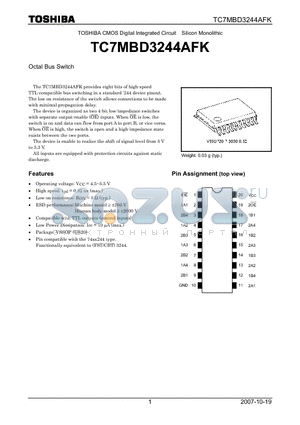 TC7MBD3244AFK datasheet - Octal Bus Switch