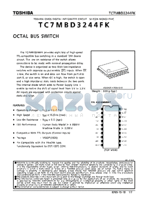 TC7MBD3244FK datasheet - OCTAL BUS SWITCH