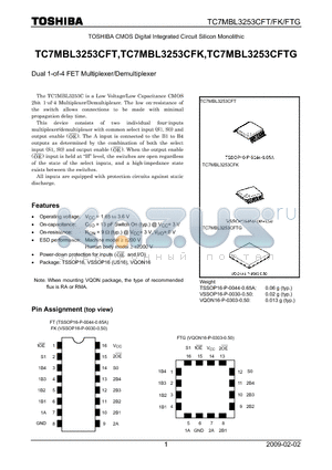 TC7MBL3253CFT datasheet - CMOS Digital Integrated Circuit Silicon Monolithic