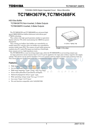 TC7MH367FK datasheet - HEX Bus Buffer