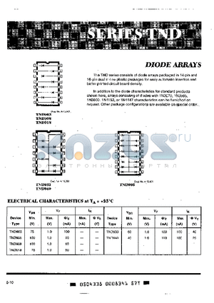 TND903 datasheet - DIODE ARRAYS